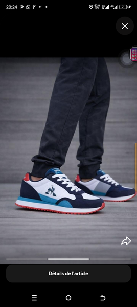 Baskets modernes colorées homme