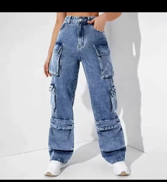 Jeans cargo pour femme