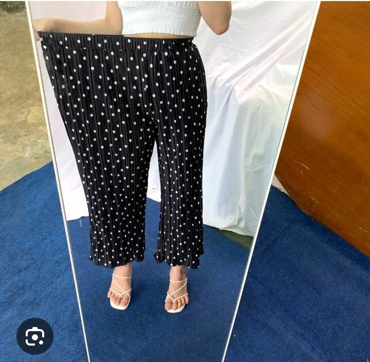 Pantalon femme à pois chic