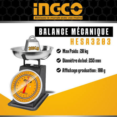 Balance Mécanique 20kg Ingco