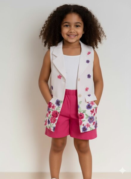 Ensemble Fille Floral Été