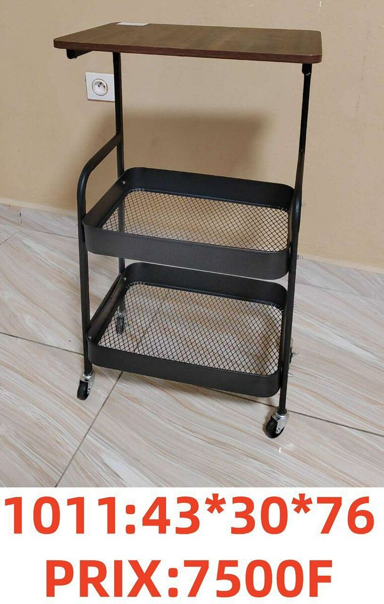 Chariot de service noir