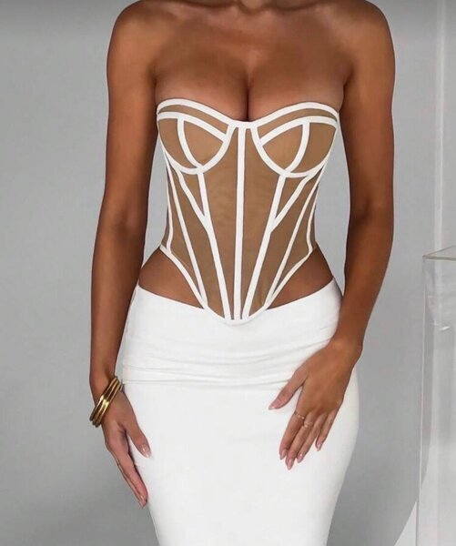 Corset transparent pour femmes