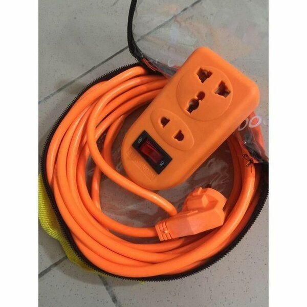Orange Extension Cord with Switch