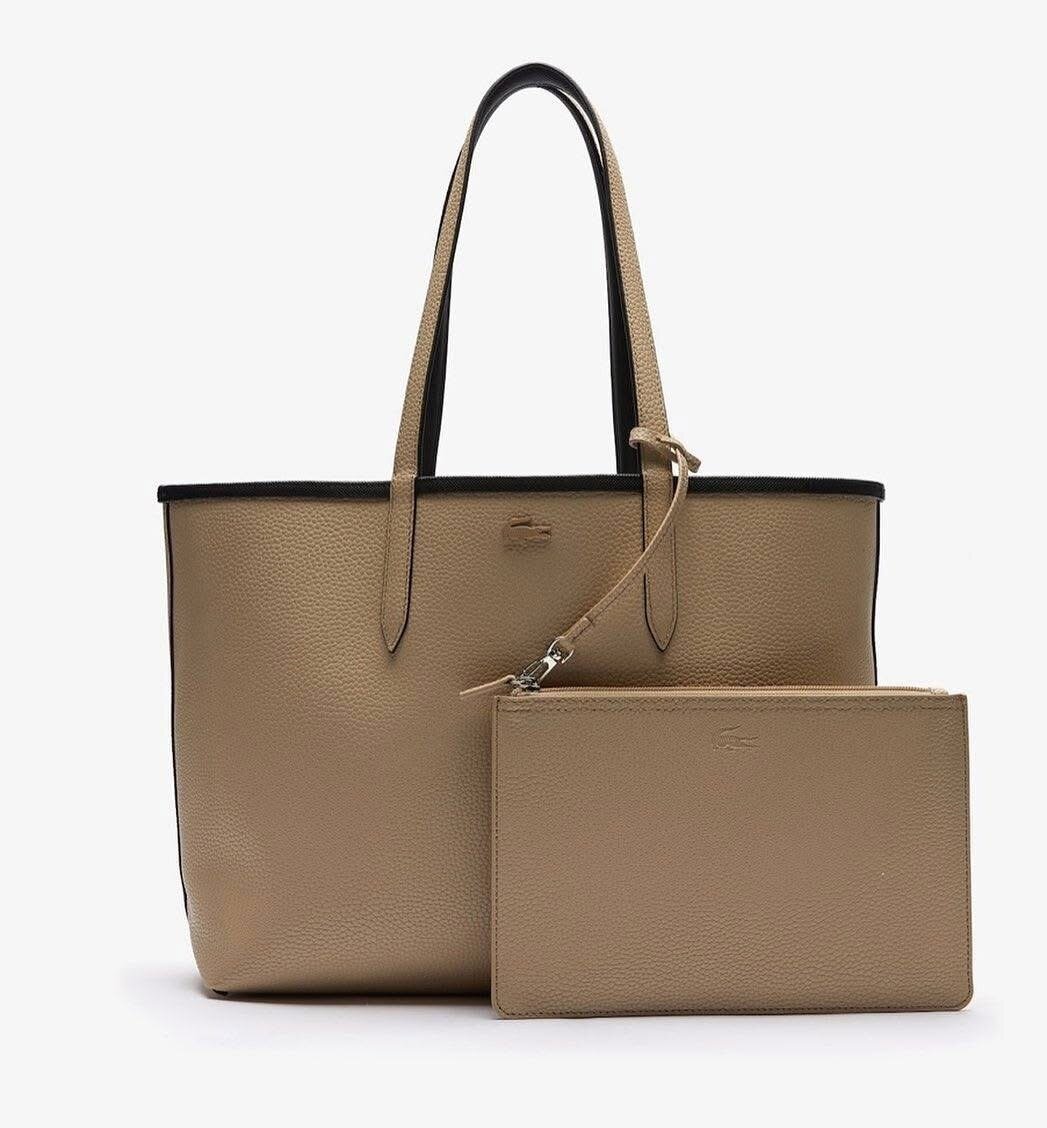 Sac cabas en cuir avec pochette