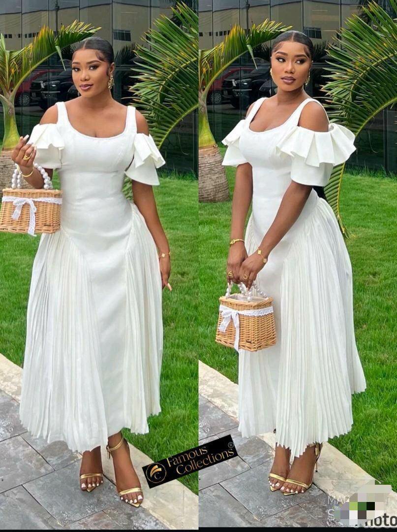 Robe blanche élégante soirée