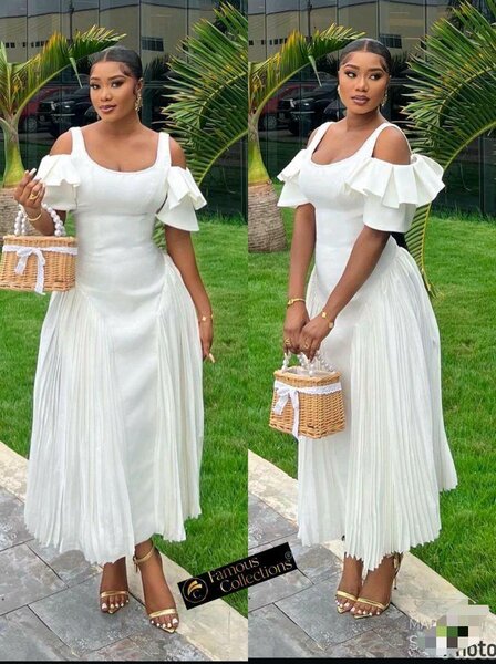 Robe blanche élégante soirée