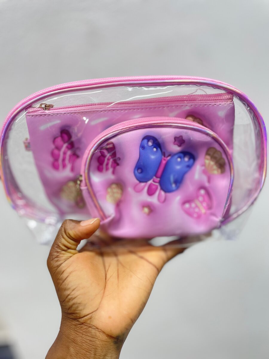 Trousse Papillons Rose