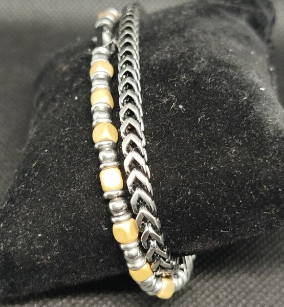 Bracelet en perle et acier