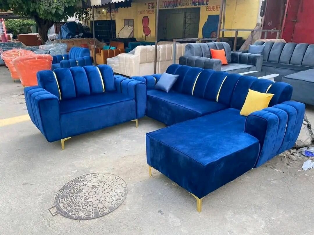 Canapé d'angle en velours