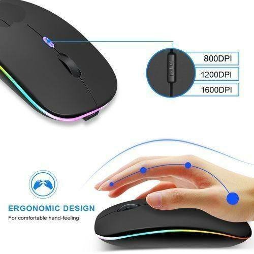 Souris sans fil LED ergonomique