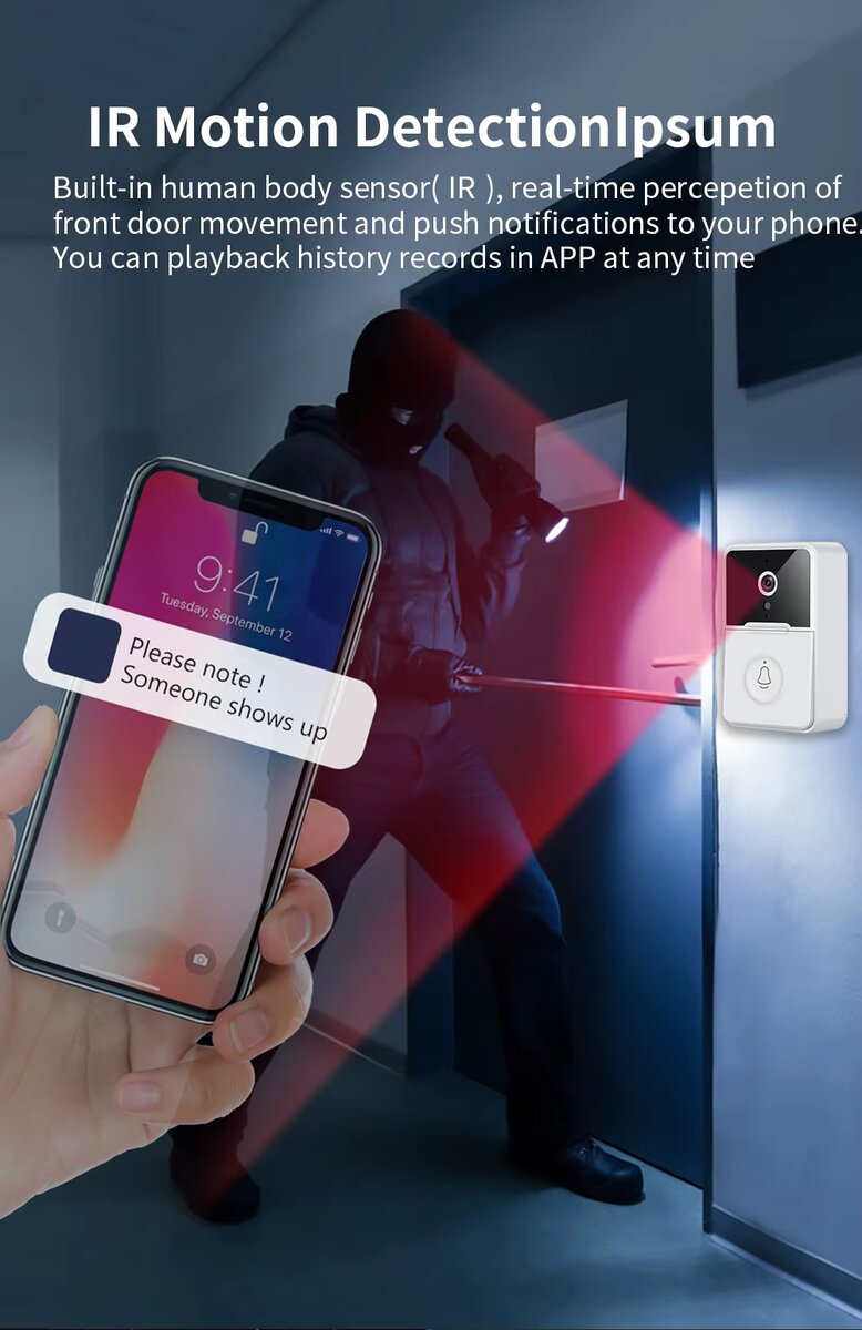 Caméra de Sécurité IR Sans Fil