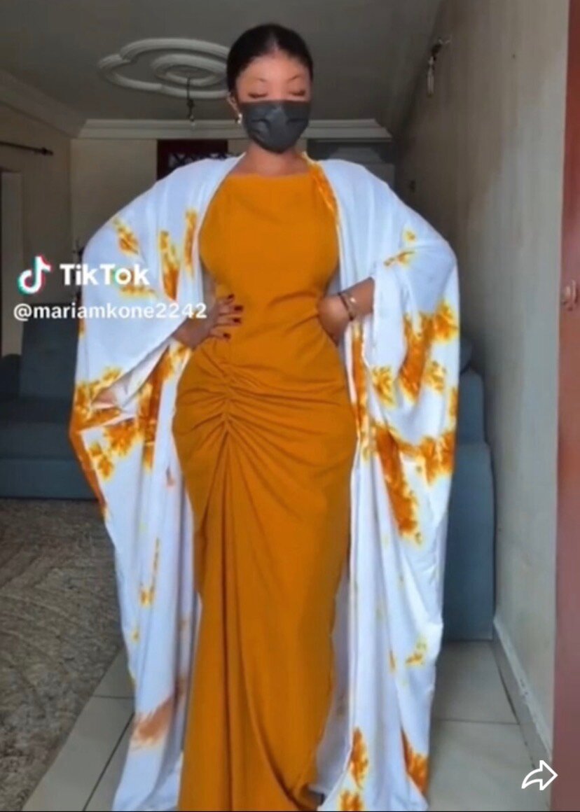 Robe longue élégante avec kimono