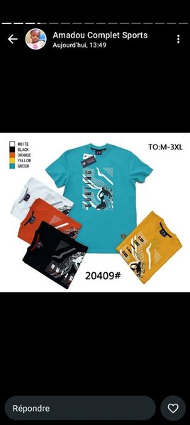T-shirts sportifs homme M-3XL