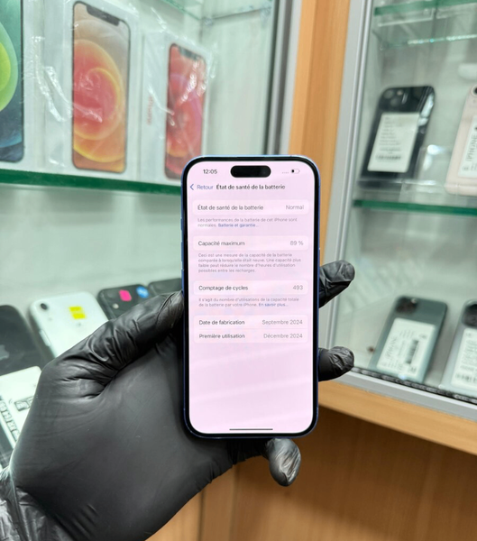 iPhone bleu dernier modèle