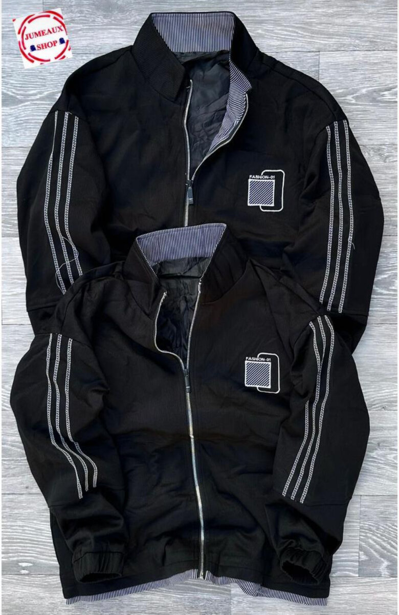 Veste noire zippée unisexe