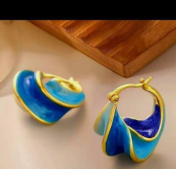 Boucles d'oreilles créoles émaillées