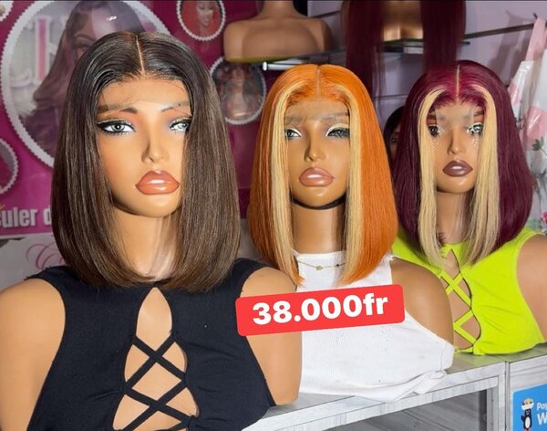 Perruque Bob Colorée