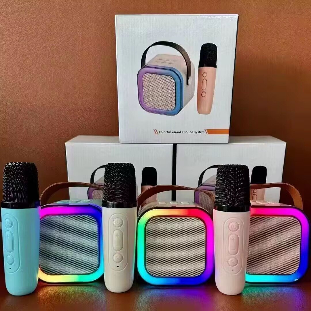 Karaoké Microphone et Enceinte LED