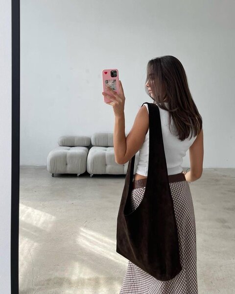 Sac fourre-tout en suède