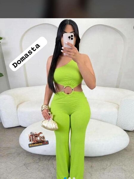 Combinaison verte élégante