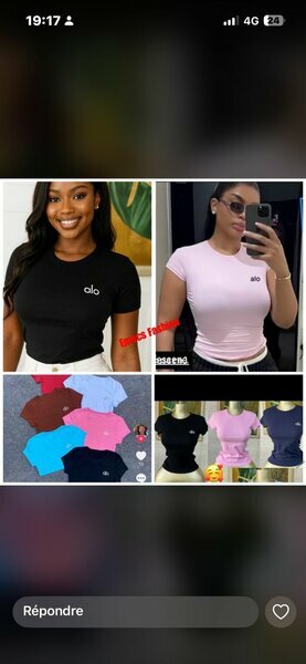 T-shirt coton unisexe multicolore