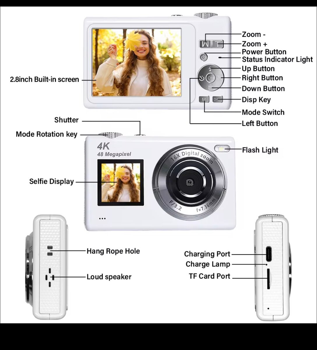 Appareil Photo Numérique 4K 48MP
