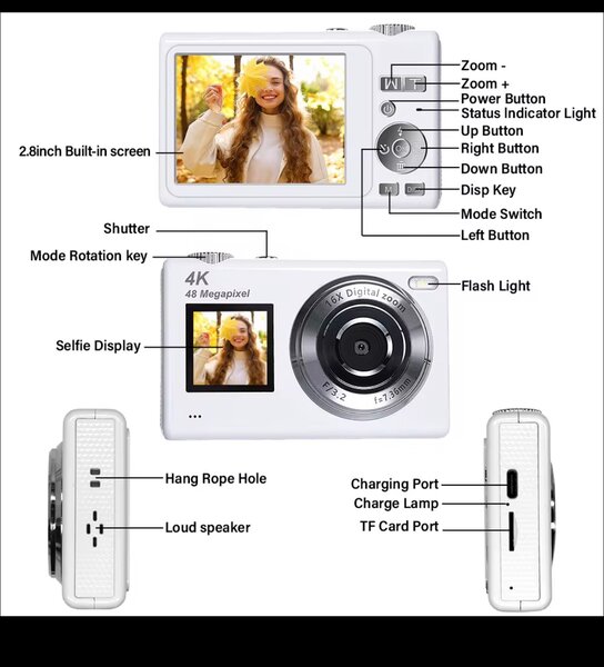 Appareil Photo Numérique 4K 48MP
