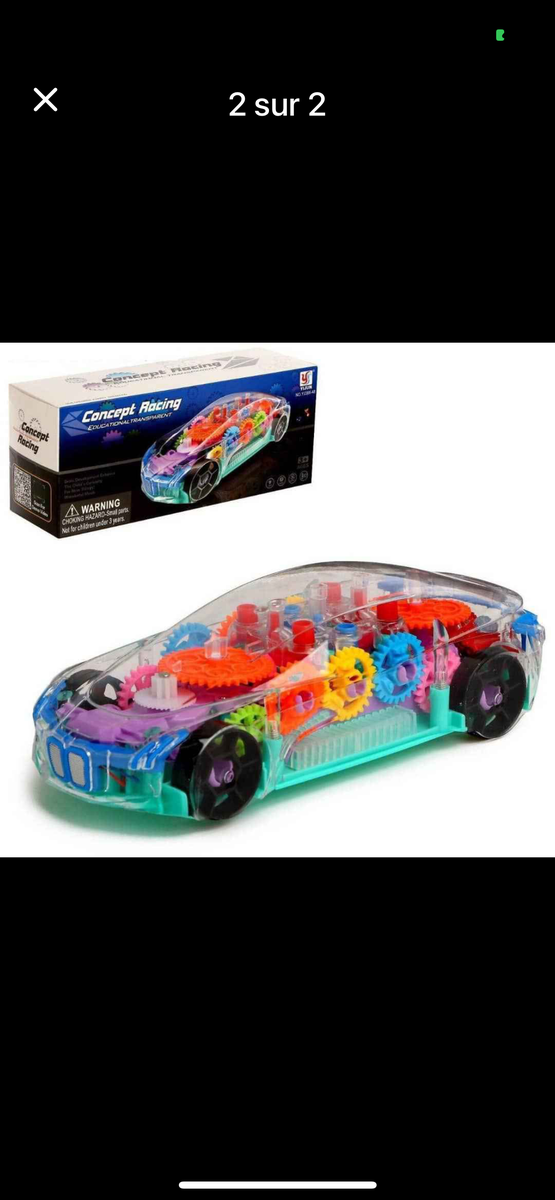Voiture Jouet Transparente LED