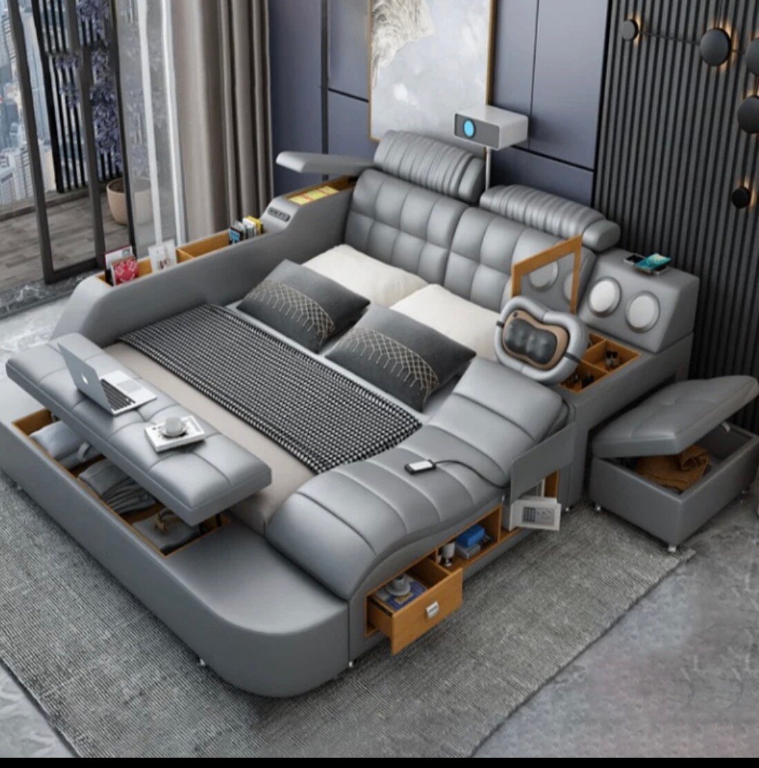 Lit multifonction moderne