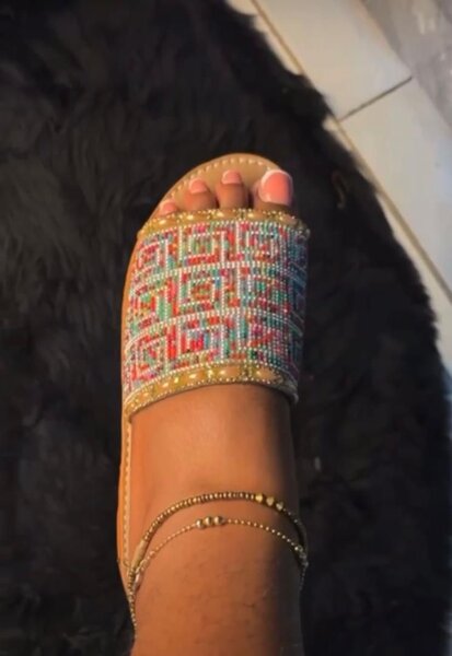 Sandales perlées élégantes