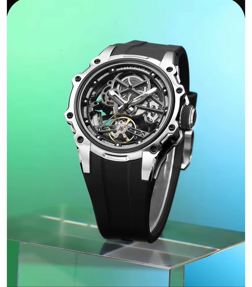 Montre squelettée homme Megir