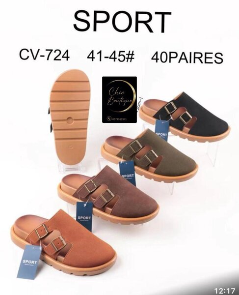 Sandales compensées pour homme