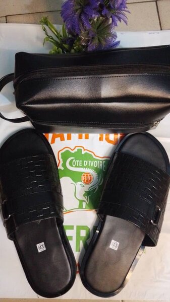 Sandales confort hommes en cuir