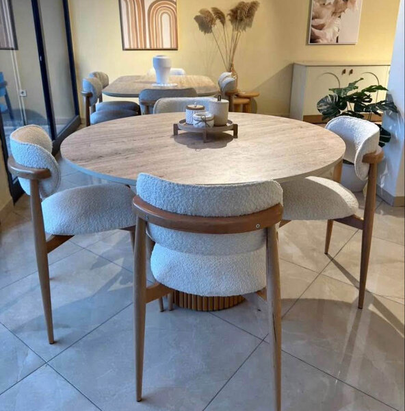 Table ronde moderne en bois