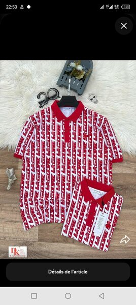 Polo homme rouge élégant