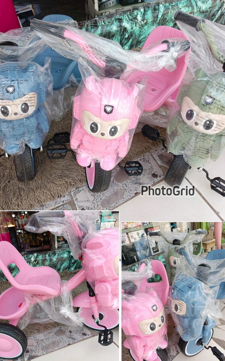 Tricycle design animal coloré