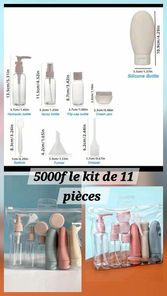 Kit de 11 bouteilles voyage