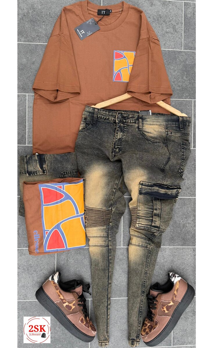 Ensemble T-shirt et Jeans Hommes