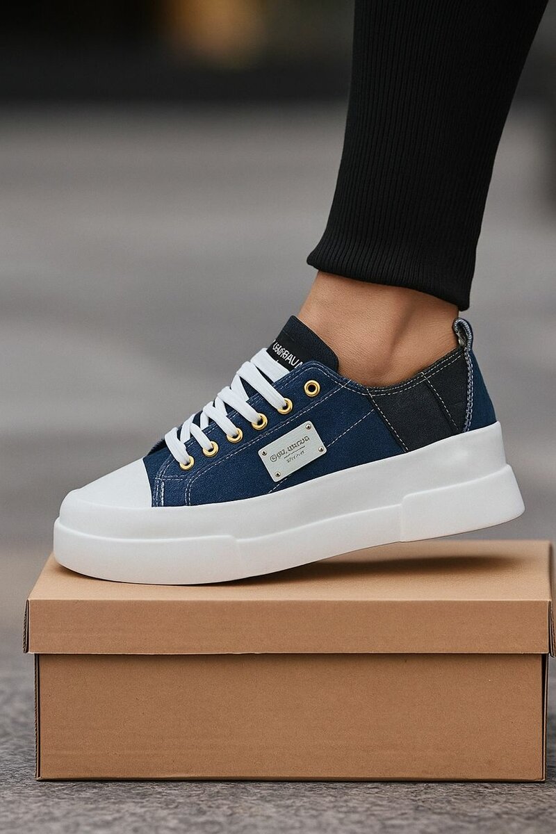 Baskets en denim élégant