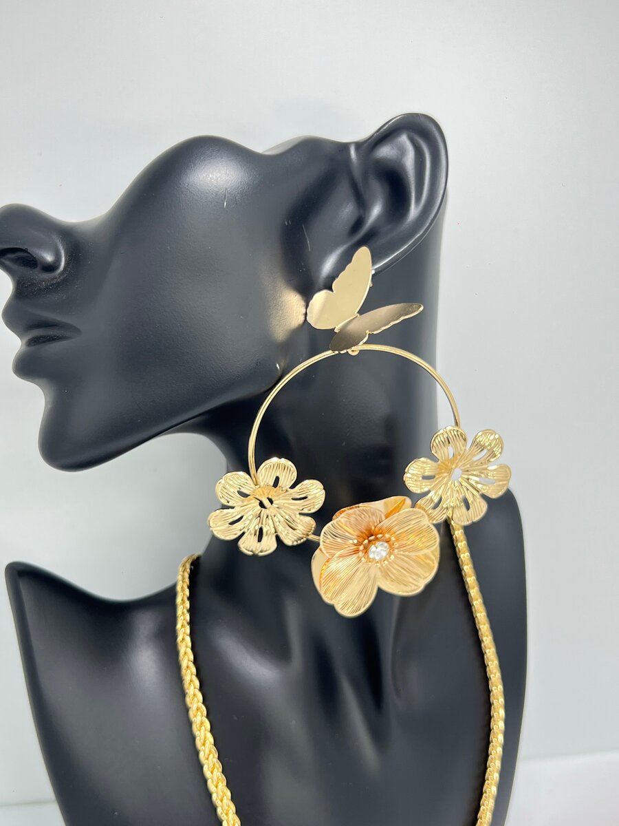 Boucles d'oreilles florales mode