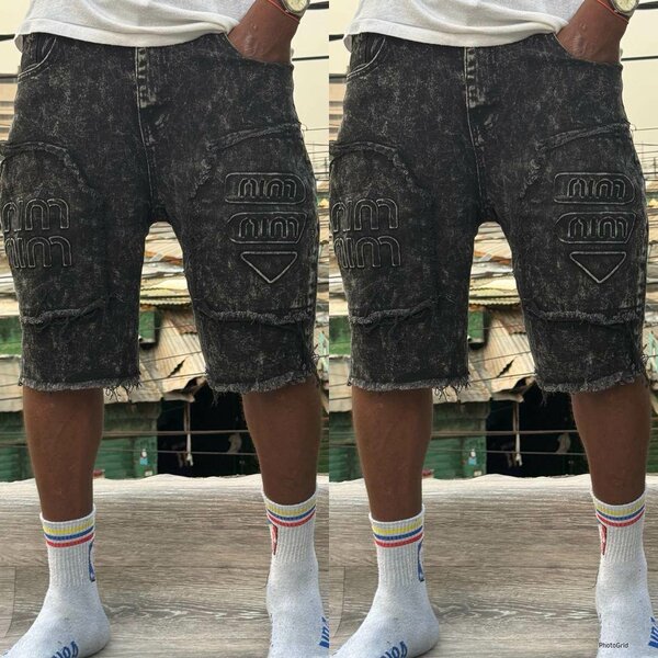 Shorts en jean déchiré pour hommes