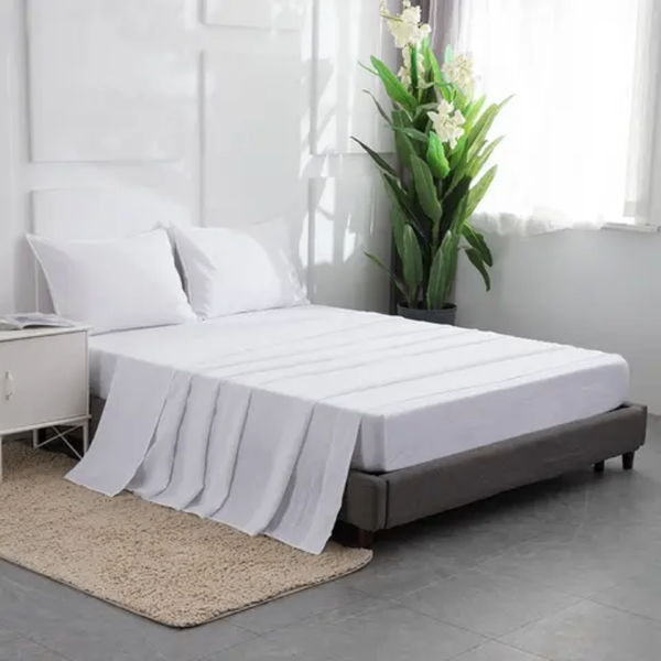 Draps en coton blanc luxe