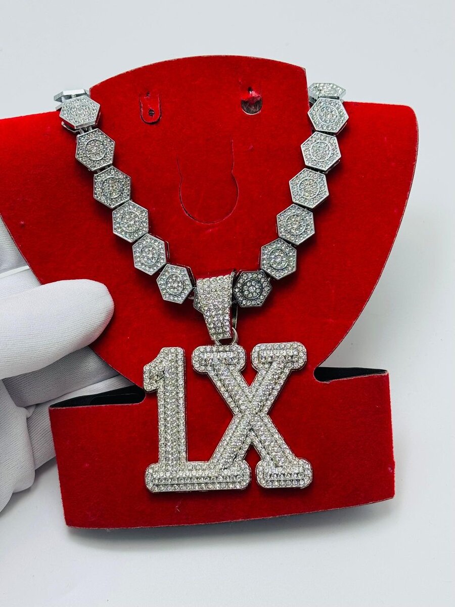 Collier pendentif "1X" brillant
