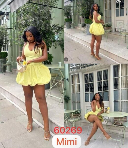 Robe Jaune Évasée Élégante