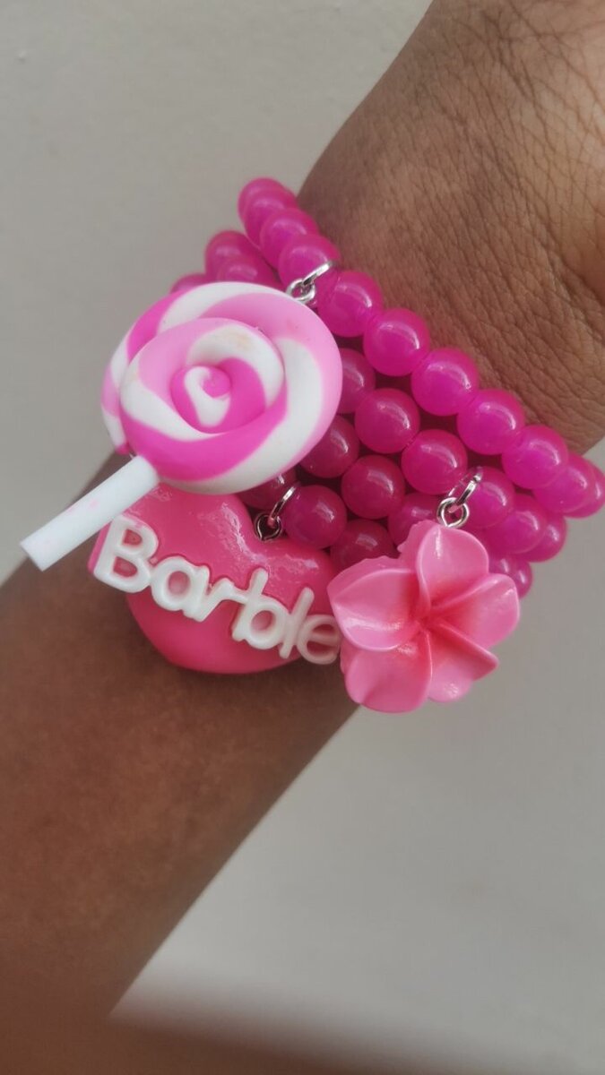 Bracelet en perles rose