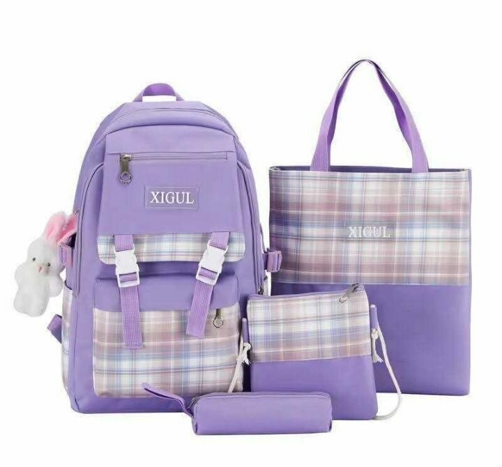 Ensemble sac à dos violet