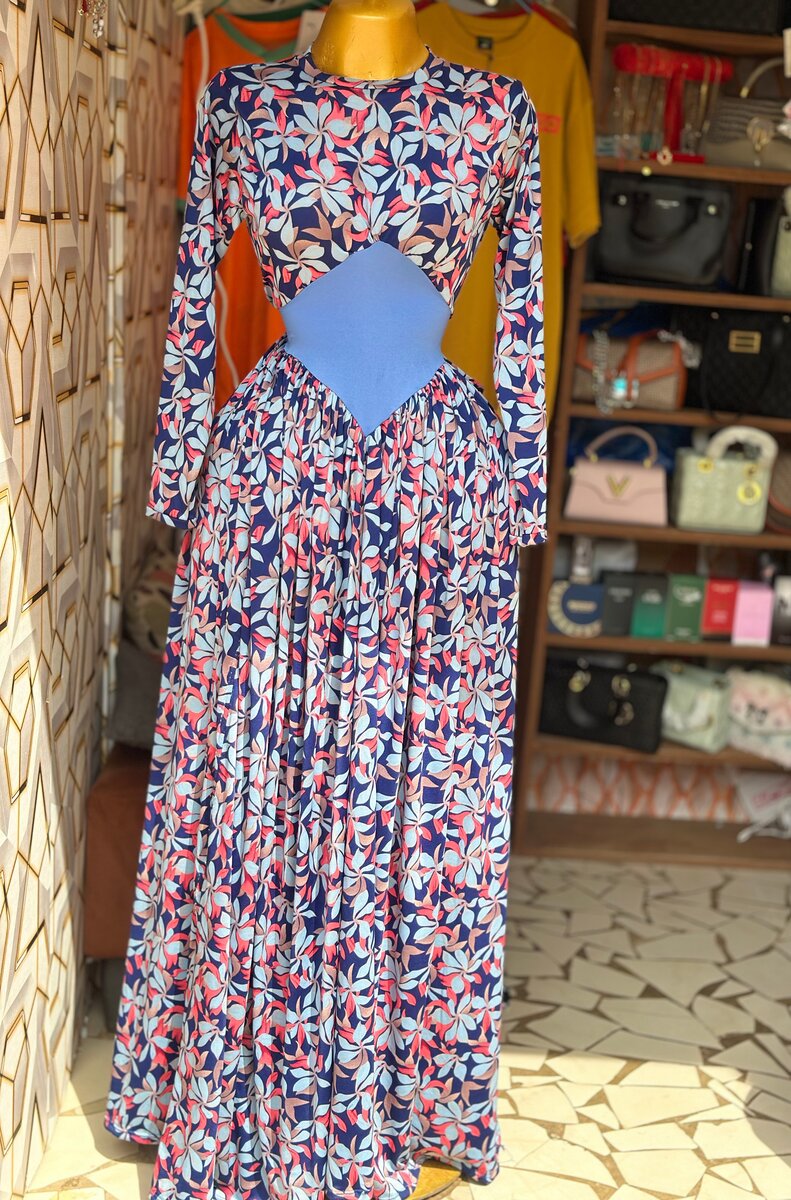 Robe longue élégante imprimée