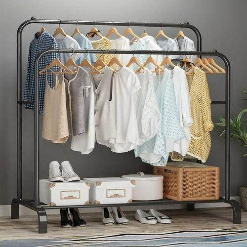 Portant pour vêtements double