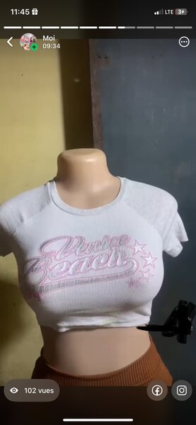 T-shirt court tendance femme